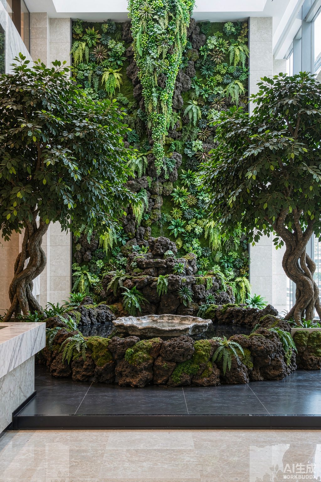 Commercial green wall biophilic design trend cover