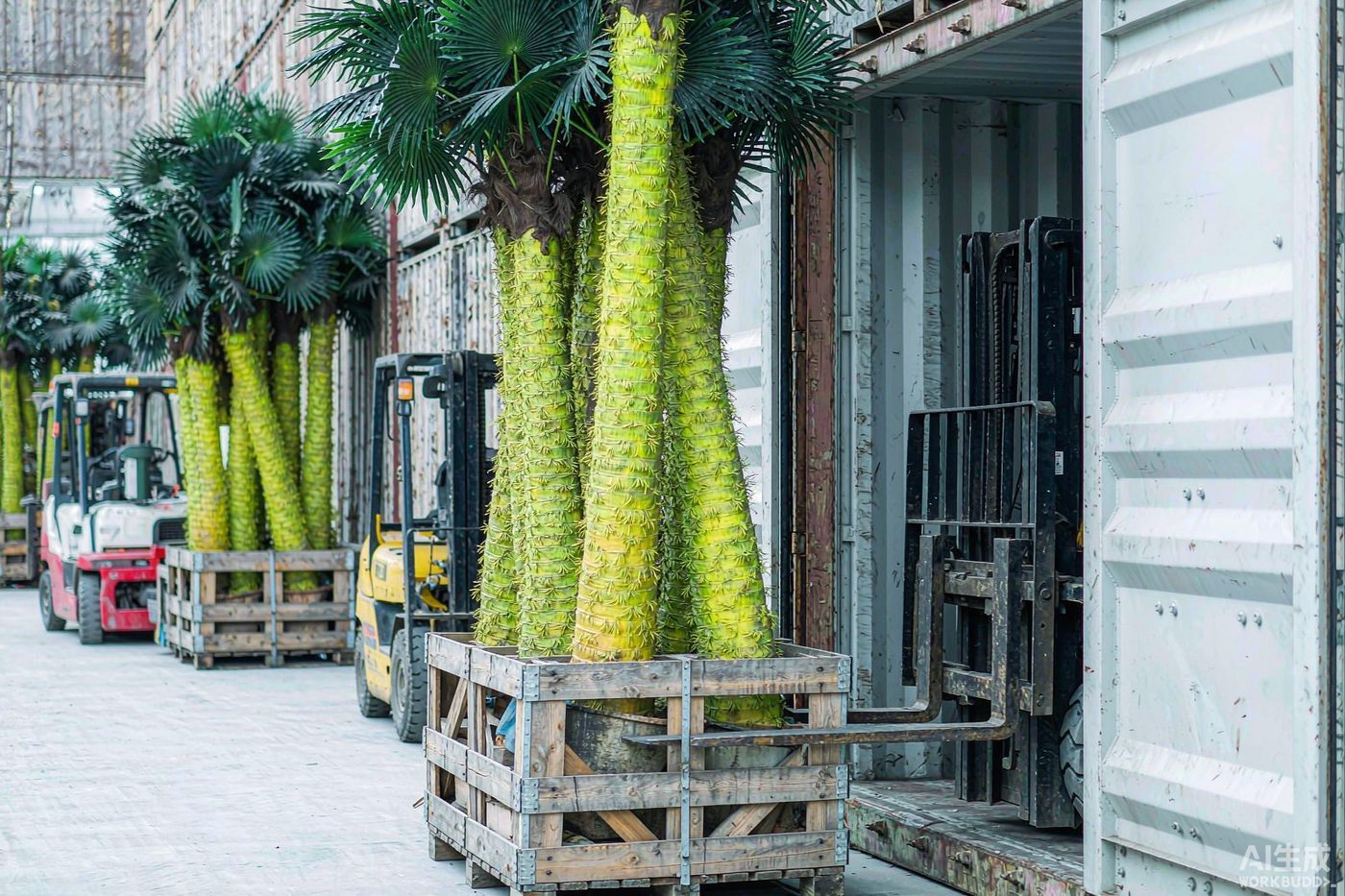 Container loading and CBM optimization for artificial trees export